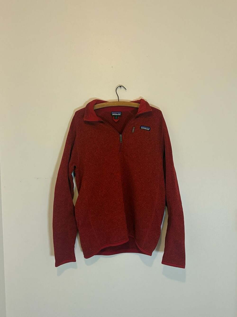 Patagonia Better Sweater 1/4-Zip Pullover Size M Red Fleece Jacket